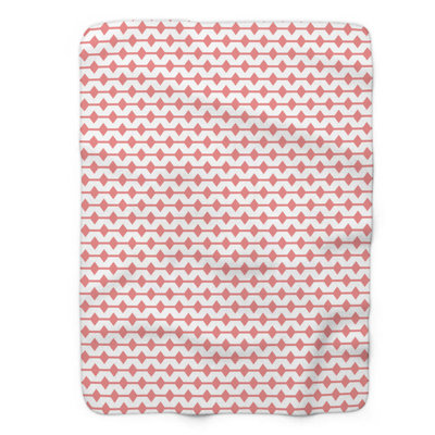 Couverture en sherpa de qualité supérieure corail 1 pièce