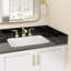 24 In. L X 4 In. H Solid Surface Cultured Marble Bathroom Vanity Top Backsplash For Countertop Glossy Pure Black