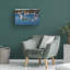 Art mural sur toile tendue, "Jonque bateaux" de Jon Evan pour décor de salon, de chambre à coucher ou de bureau - 22 x 32