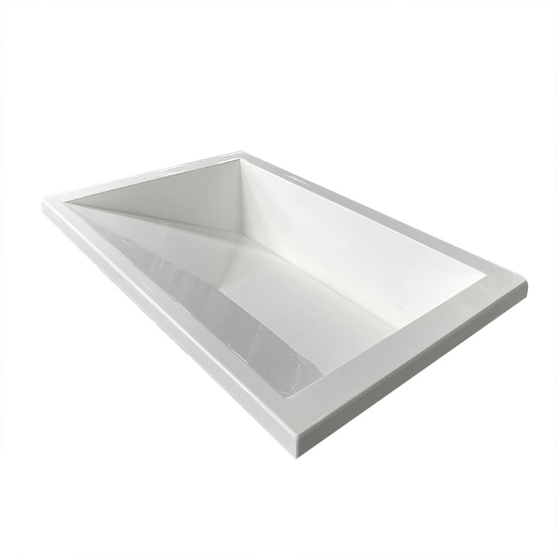 Polymarble  Undermount Ramp Bathroom Sink, Gloss White