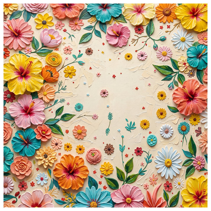 Coussins décoratifs à double face avec fleurs colorées assorties, 18 x 18 inches