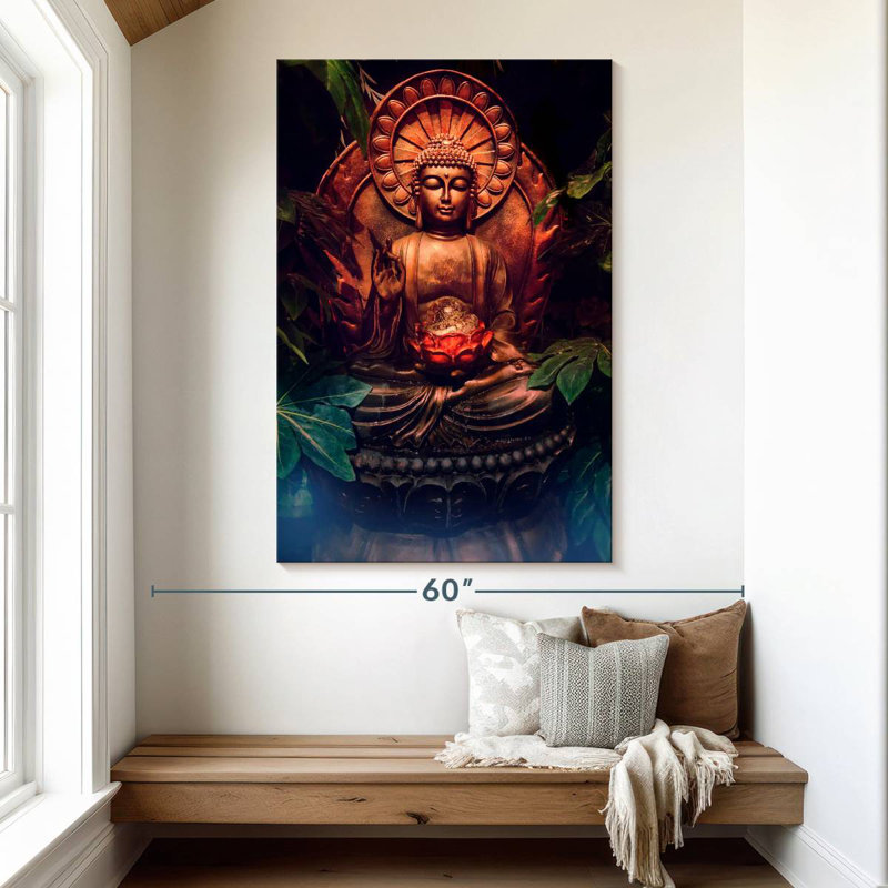 Adella Ornate Buddha Statue, 51" H x 34" W