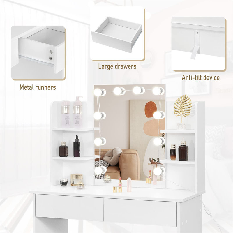 Baysden Dressing Table with Mirror