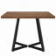 Table de salle à manger 31,5 "carrée pour 2 à 4 personnes, table de cuisine industrielle brun rustique avec structure en métal, table de salle à manger de petit espace pour appartement, coin-repas ou bureau (table seulement)