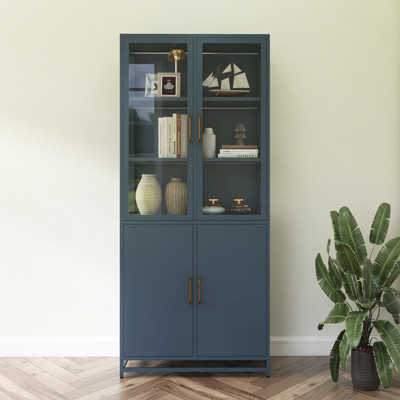 Vitrine de 76,75 po de hauteur, Bleu
