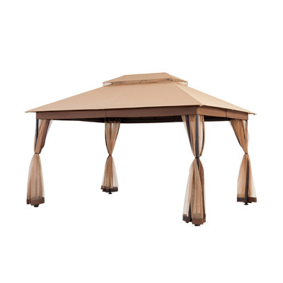 Samirol 10 Ft. W x 13 Ft. D Iron Patio Gazebo -  mondawe, MOA041-N