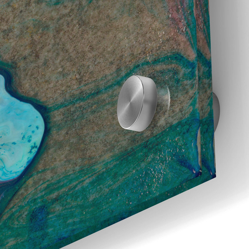 «Barrier Island 1» par Alicia Ludwig, art mural en verre acrylique, H 24 po x l 24 po