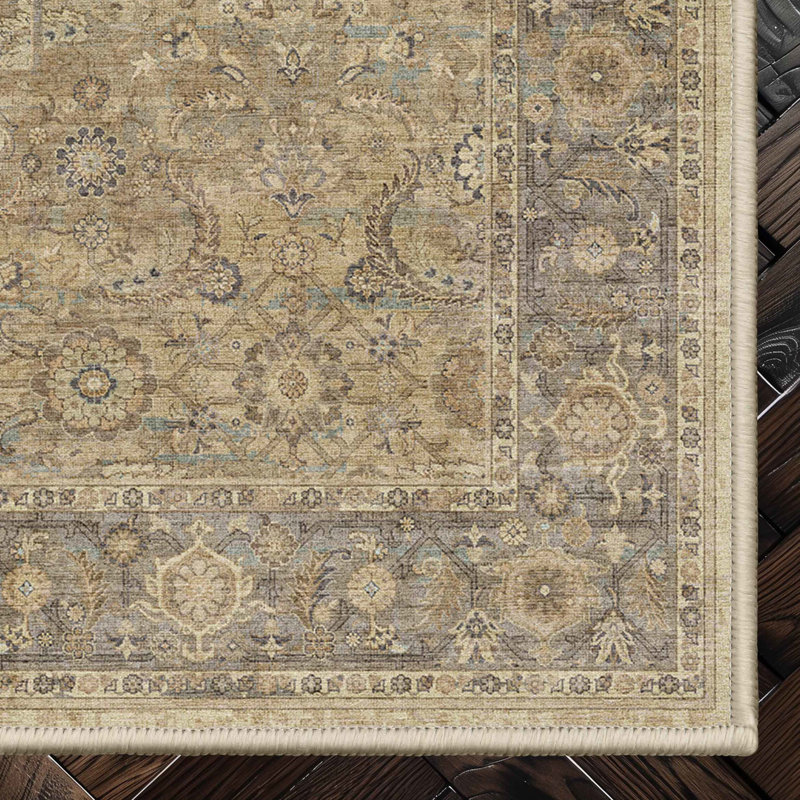 Tapis oriental à motif de médaillon rétro Espy Ankara, Rectangle 6 pi x 9 pi