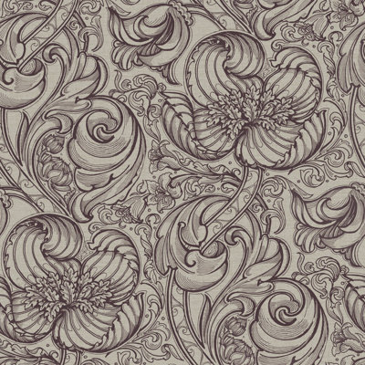 Llewelyn-Bowen - Off The Wall Floral Non-Woven Wallpaper Roll