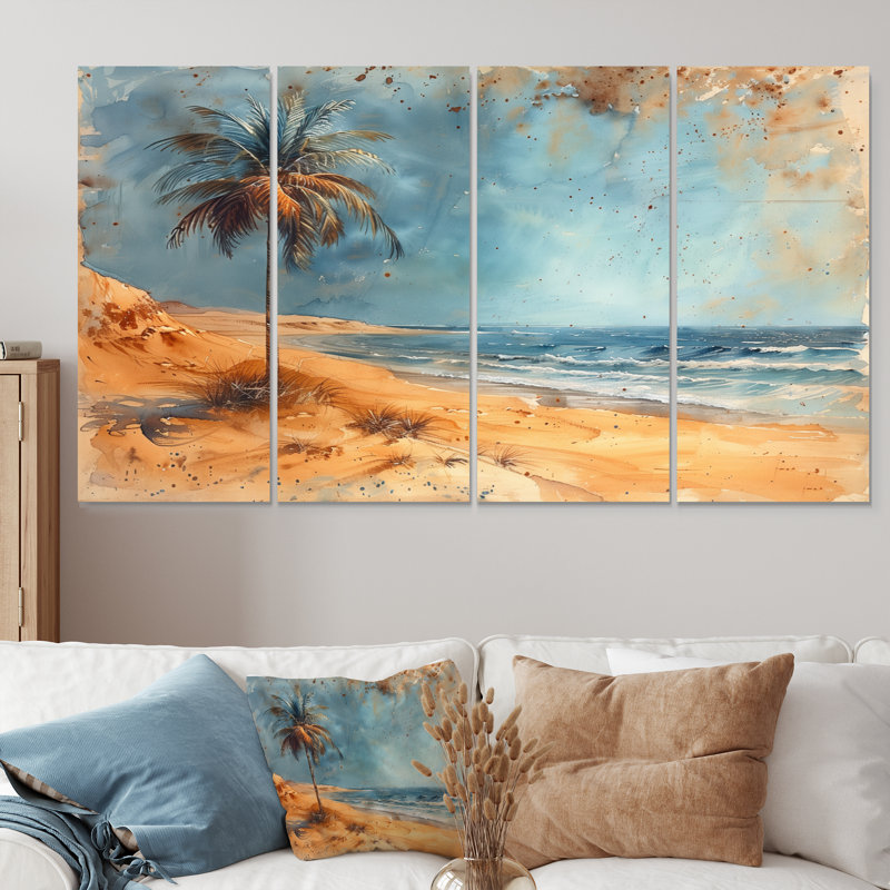 Salyer - ensemble de reproduction d'art mural palmiers et palmiers, H 32 po x l 64 po