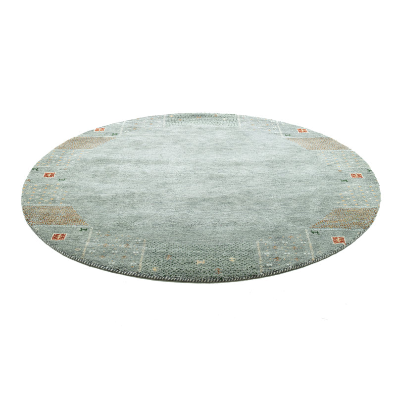 Hand Hooked Wool Grey Indoor Rug, Round 190cm