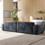 Canapé modulaire en chenille bleue-770399273