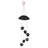 Paw Print Solar Multi Color Wind Chime