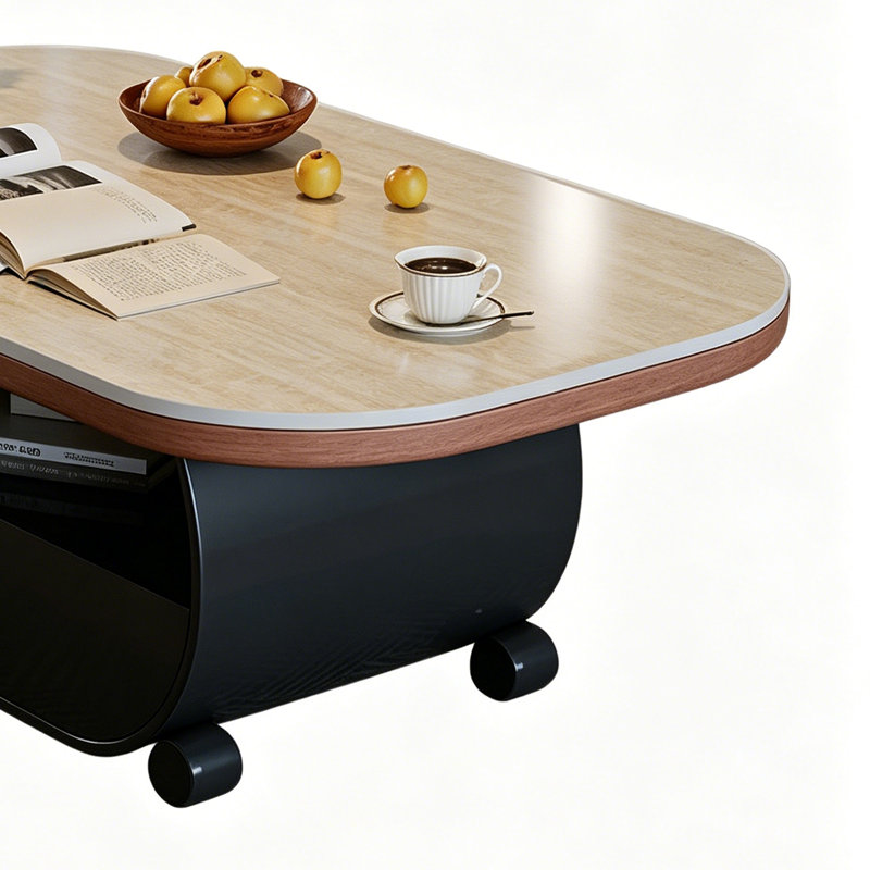 Table basse de luxe moderne et élégante, H 17,71 po x L 51,18 po x l 27,55 po, Noir