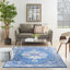 Tapis oriental bleu / ivoire / gris / rose-1739740966