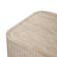 Table basse contemporaine en faux travertin avec plateau carré arrondi Nellis