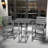 Hdpe Outdoor Patio Bar Set, Tall Adirondack Bar Chair And Table Set (Coffee, 3 Pcs)-114219512