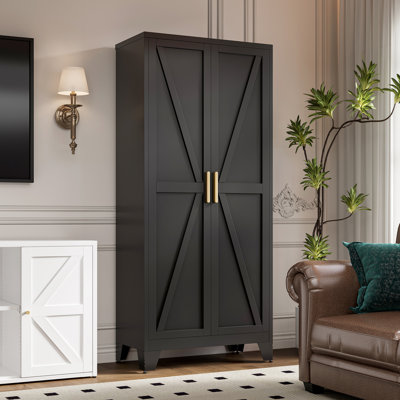 Armoire de rangement à 5 niveaux pour garde-manger en métal 71 po