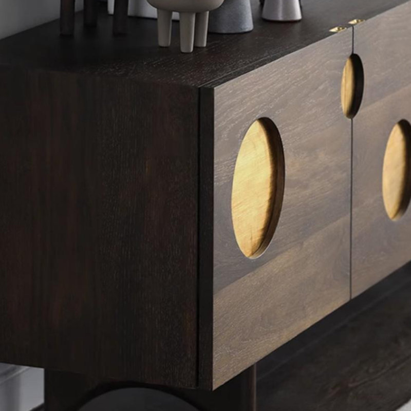 Meuble télé rétro et niche, H 23,62 po x L 94,48 po x l 15,74 po
