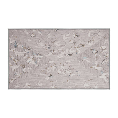 Tapis gris lavable à la machine