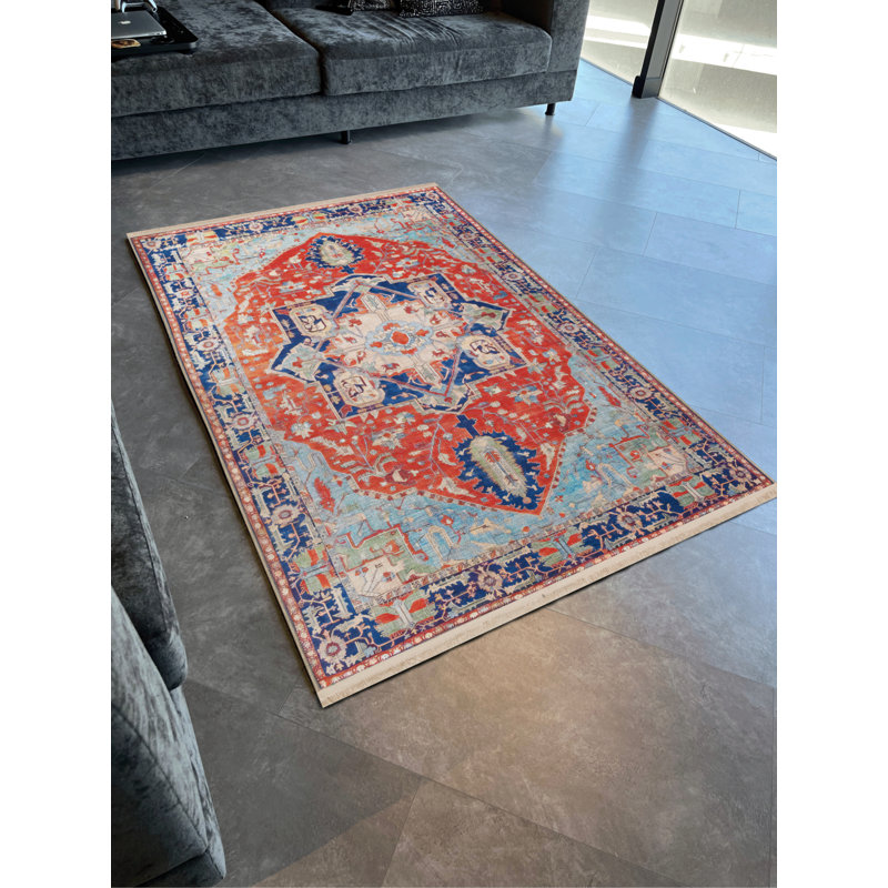 Tapis en polypropylène à imprimé numérique Willah, Rectangle 5 pi x 8 pi 3 po