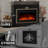  49“ Freestanding Electric Fireplace with Mantel, 40" ultra Thin Insert, 12 LED Flame Colors, 5 Brightness Levels, 750W/1500W Heater, Remote, Timer & Overheat Protection-527377821-527377817