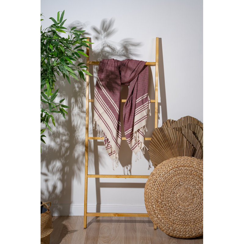 Serviette de plage de qualité supérieure, rouge Claret, 35,4 x 67,0 pouces | 60% coton, 40% polyester, 5,3 oz / mètre carré | Lavable à la machine à 86 ° F | Tissu doux, léger et à séchage rapide pour la plage, la piscine ou le spa