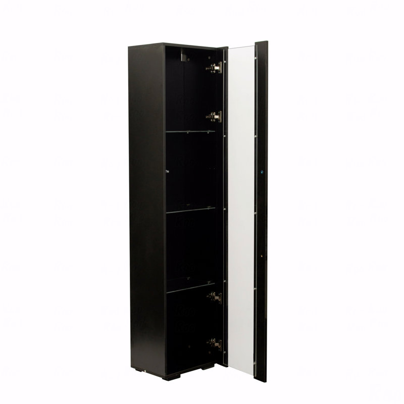 Armoire, espace de rangement, côté avec lampe à bande en aluminium, avec grand