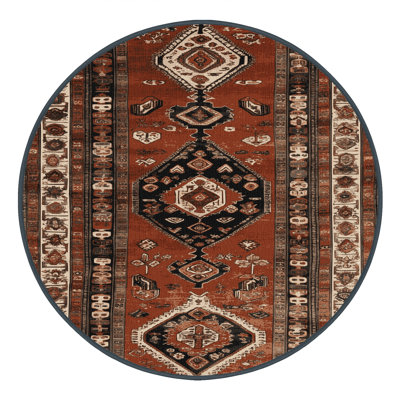 Machine Washable Turkish Brown Area Rug