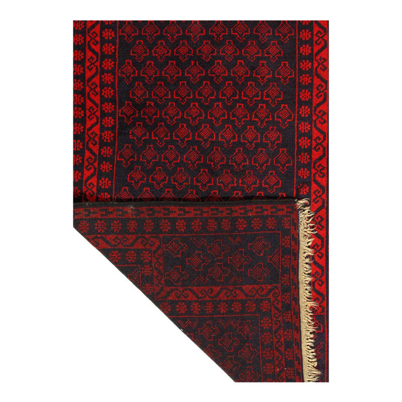 Melanney Oriental Area Rug in Red