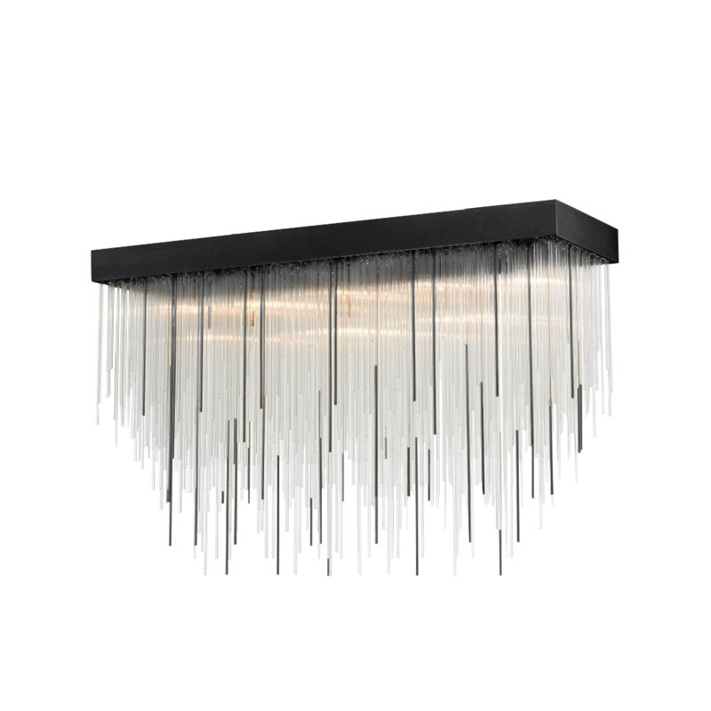 Waterfall 27 - Light Chandelier, Satin Brushed Black