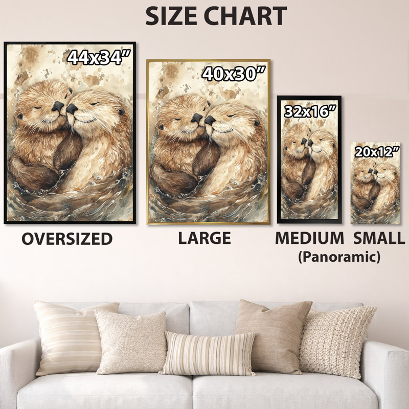 Tableau encadré représentant un animal brun, 32" H x 24" W, Toile tendue