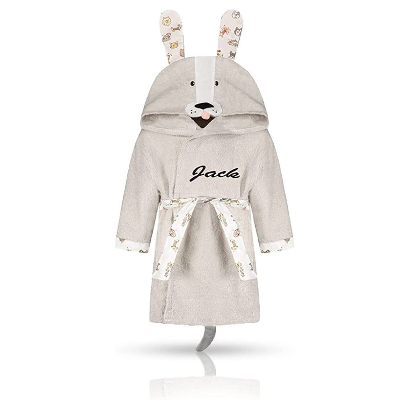 Peignoir de cheville avec capuche pour enfants, L, Oui