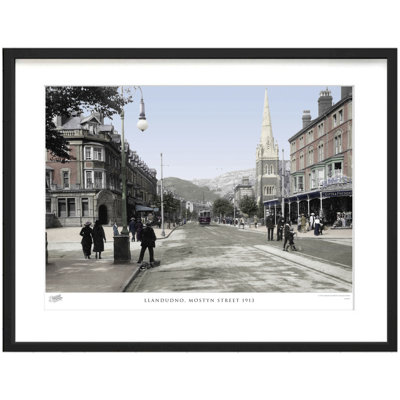 Llandudno, Mostyn Street 1913 - Single Picture Frame Print