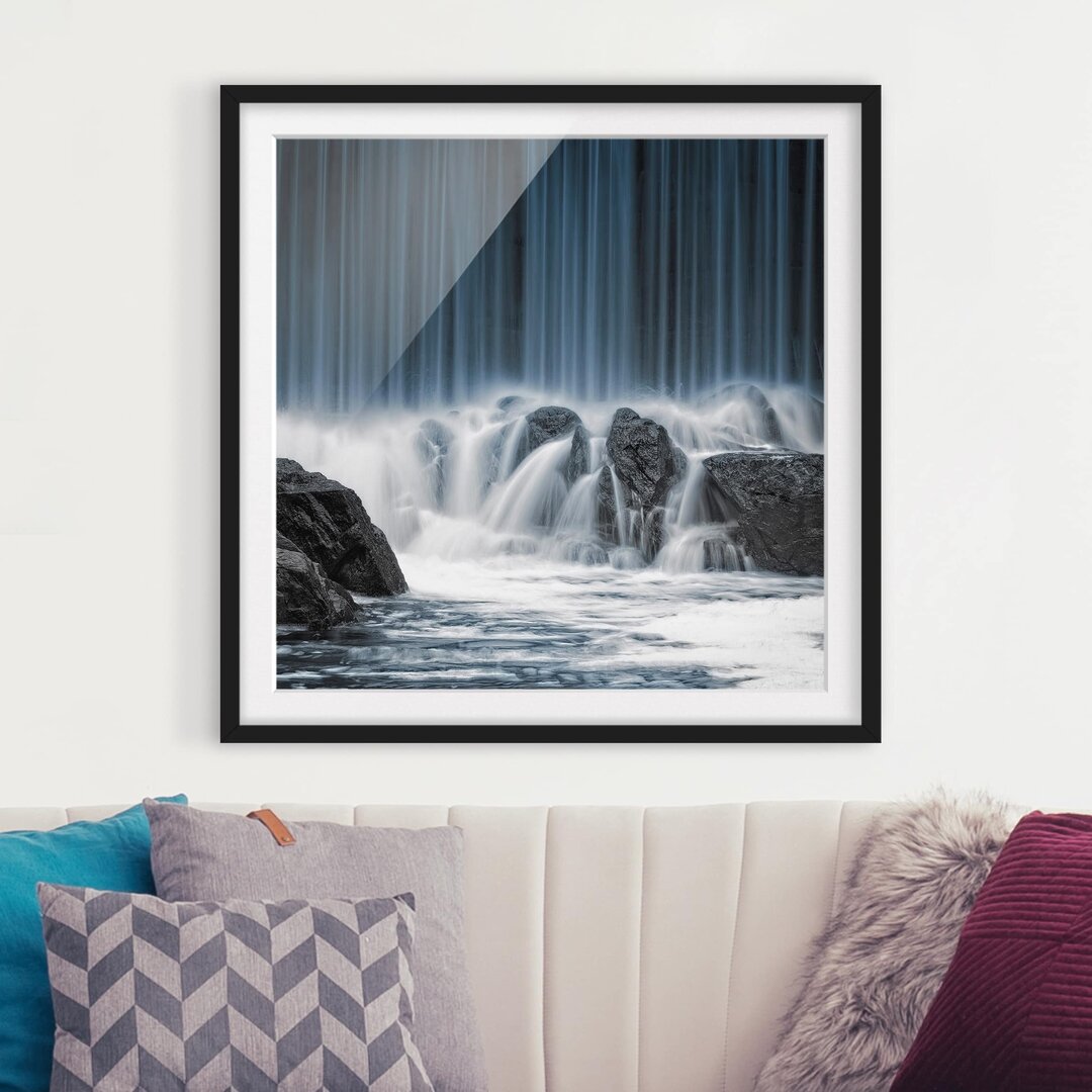 Gerahmtes Poster Waterfall in Finland