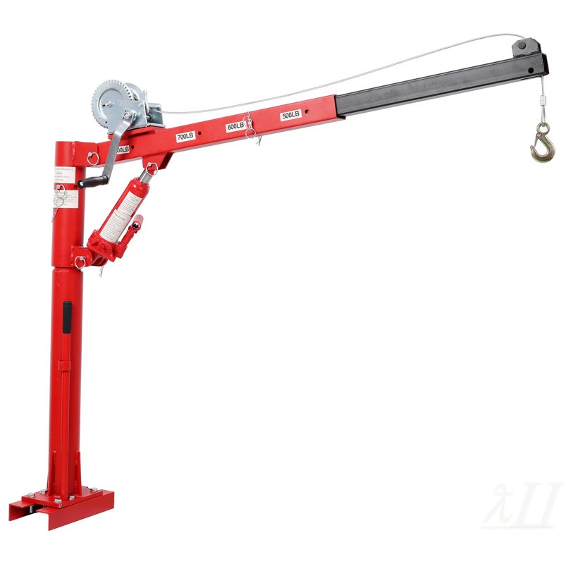 Camion-grue 1000 lb avec treuil manuel, capacité de quatre pour 500 lb / 600 lb / 700 lb / 1000 lb, levage robuste pour usine, entrepôt, construction