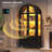 Freestanding Arch Display Cabinet with 3-Color Light Modes and Motion Sensor-1828923303