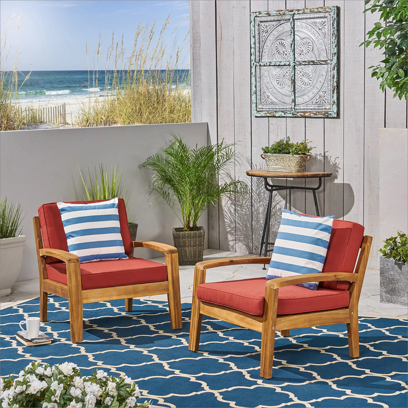 [Chaise simple] CHAISE CLUB GRENada, Bleu, Brun