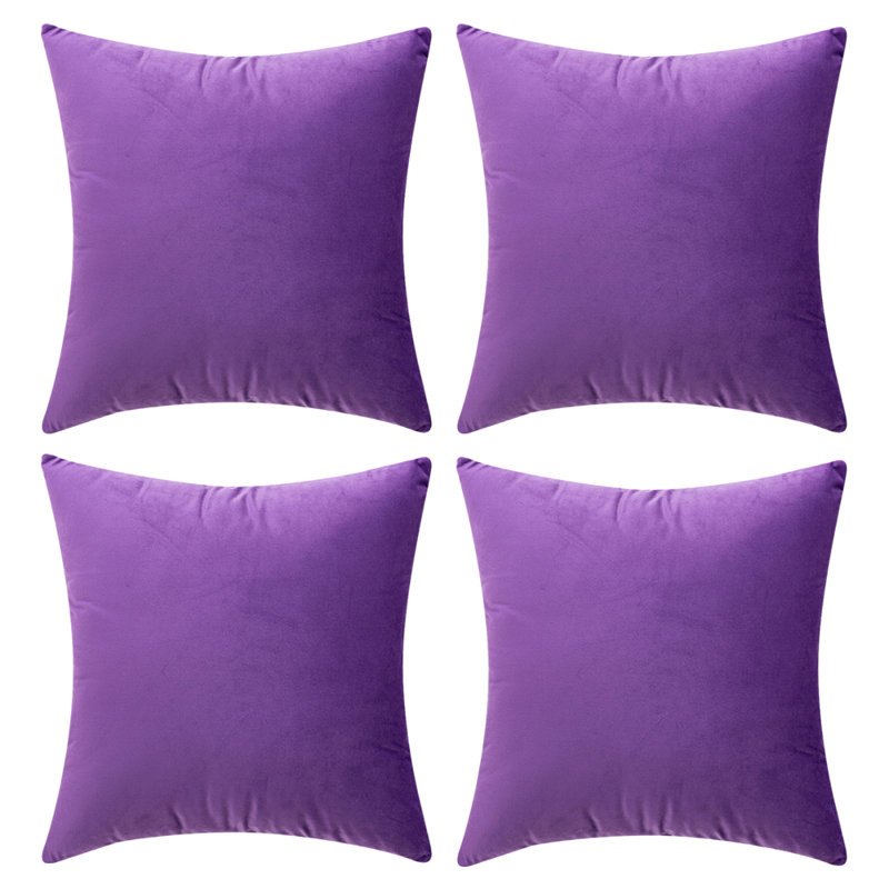 Housse de coussin Jakeryan, Violet, 22 po x 22 po, Housse de coussin seulement - sans coussin