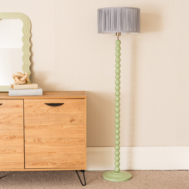 Grenada 145cm Traditional Floor Lamp, Green, No, Grey