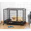 Caisse et cage pour chien en métal robuste, noir