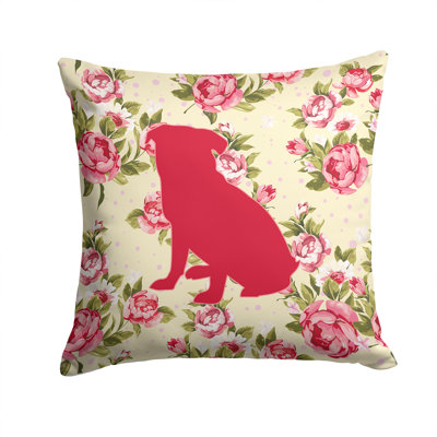  Coussin décoratif à motif floral roses roses 14 "Pug Shabby Elegance