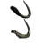 Real Black Wildebeest Horn Set, Dark Brown