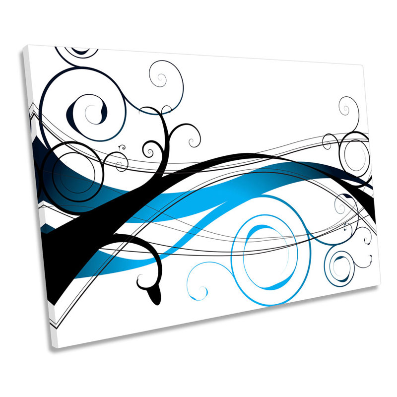Abstract Vines Design Floral - Wrapped Canvas Print, 30.5cm H x 45.7cm W