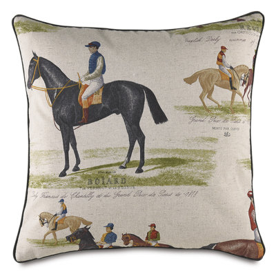 Equestrian Square Pillow Cover & Insert