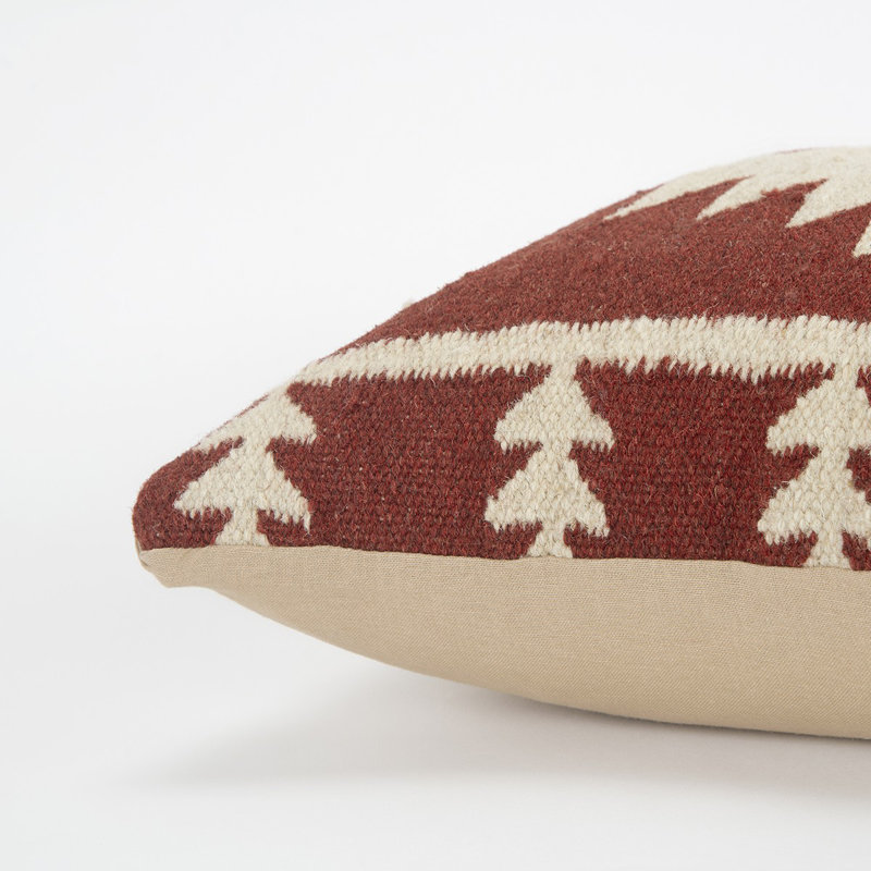 Coussin décoratif, Rouge / ivoire