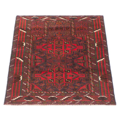 Tapis rouge Teimani 3 pi 0 po x 4 pi 8 po