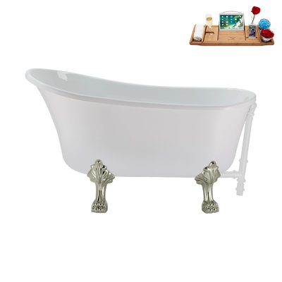 51.2'' x 25.6'' Soaking Acrylic Bathtub