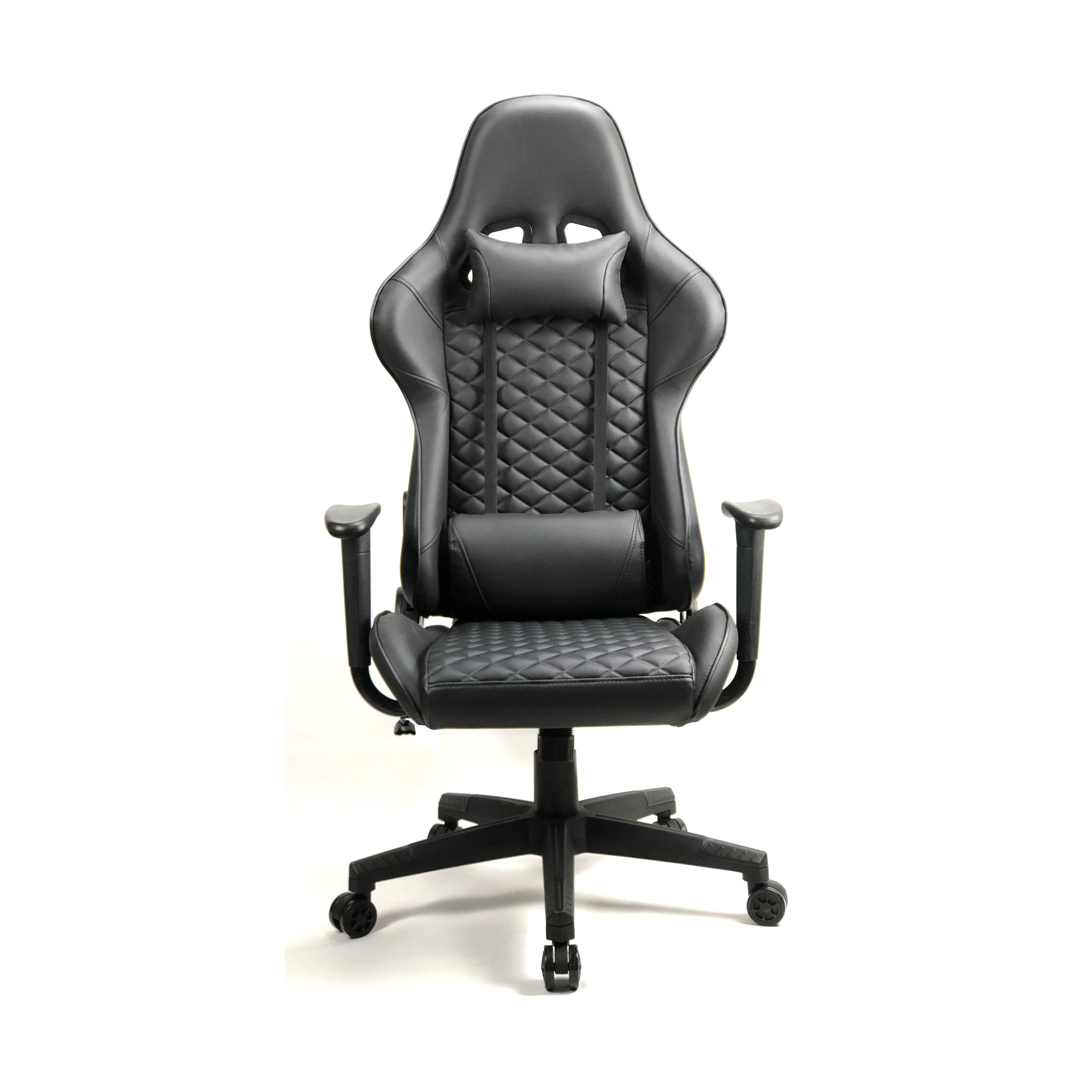 Inbox Zero Adjustable Reclining Faux Leather Swiveling PC & Racing Game Chair with Footrest Inbox Zero Color: Gray