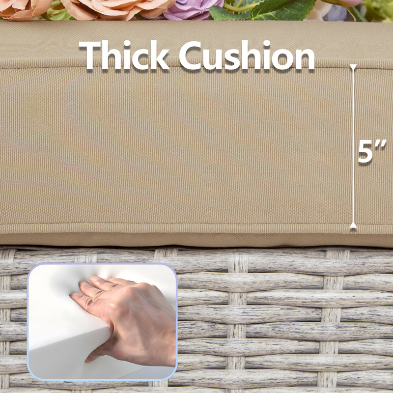 Ensemble de conversation avec coussins Phebee, Beige